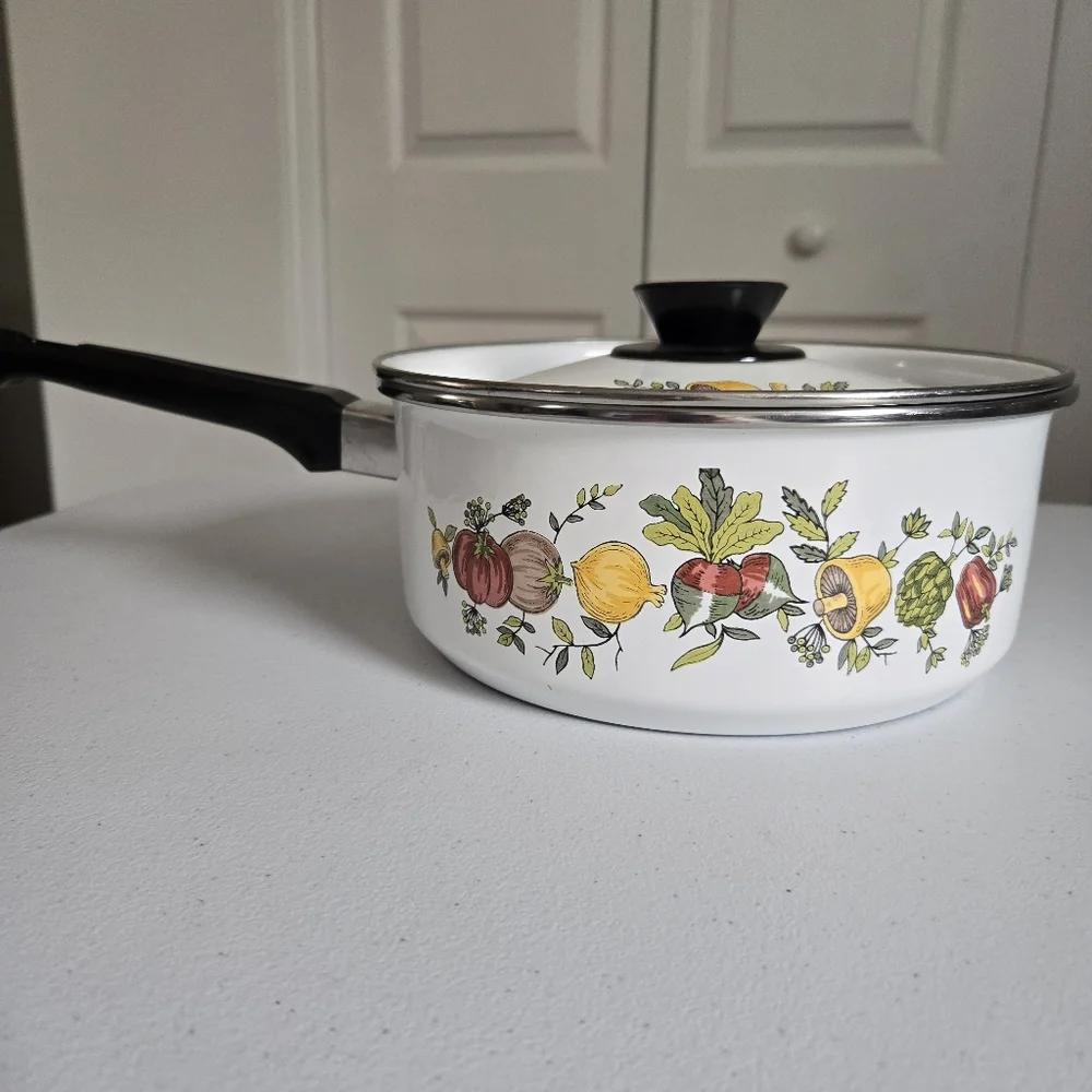 Vintage Gemini International Spice Of Life Mushroom Enamel Pot